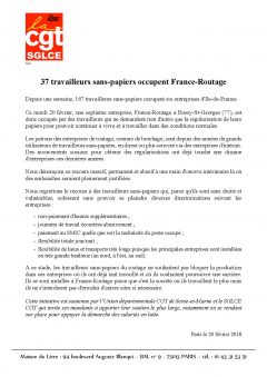 France Routage occupé par 37 travailleurs sans papiers