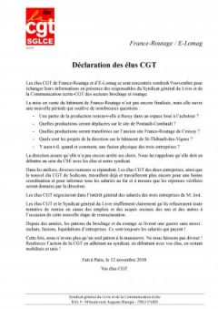 France-Routage / E-Lomag : déclaration des élus CGT