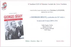 Rencontre avec l’auteur du livre “Georges SEGUY, syndicaliste du XXe Siècle”