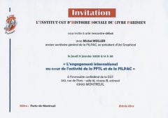 [IHS-LP] Conférence sur l’engagement international de la FFTL et de la Filpac