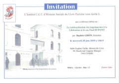 IHS Livre parisien : conférence débat du 20 juin