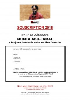 Mumia Abu-Jamal : maintenons notre mobilisation !